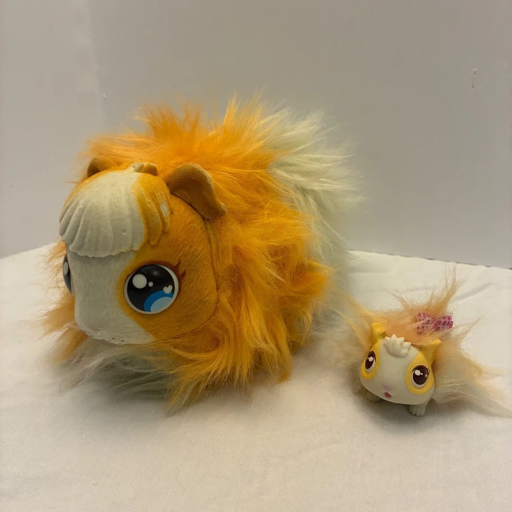 Little Live Pets Moose Toys Guinea Pig & Baby Toy Set Orange Plush Pet Figures